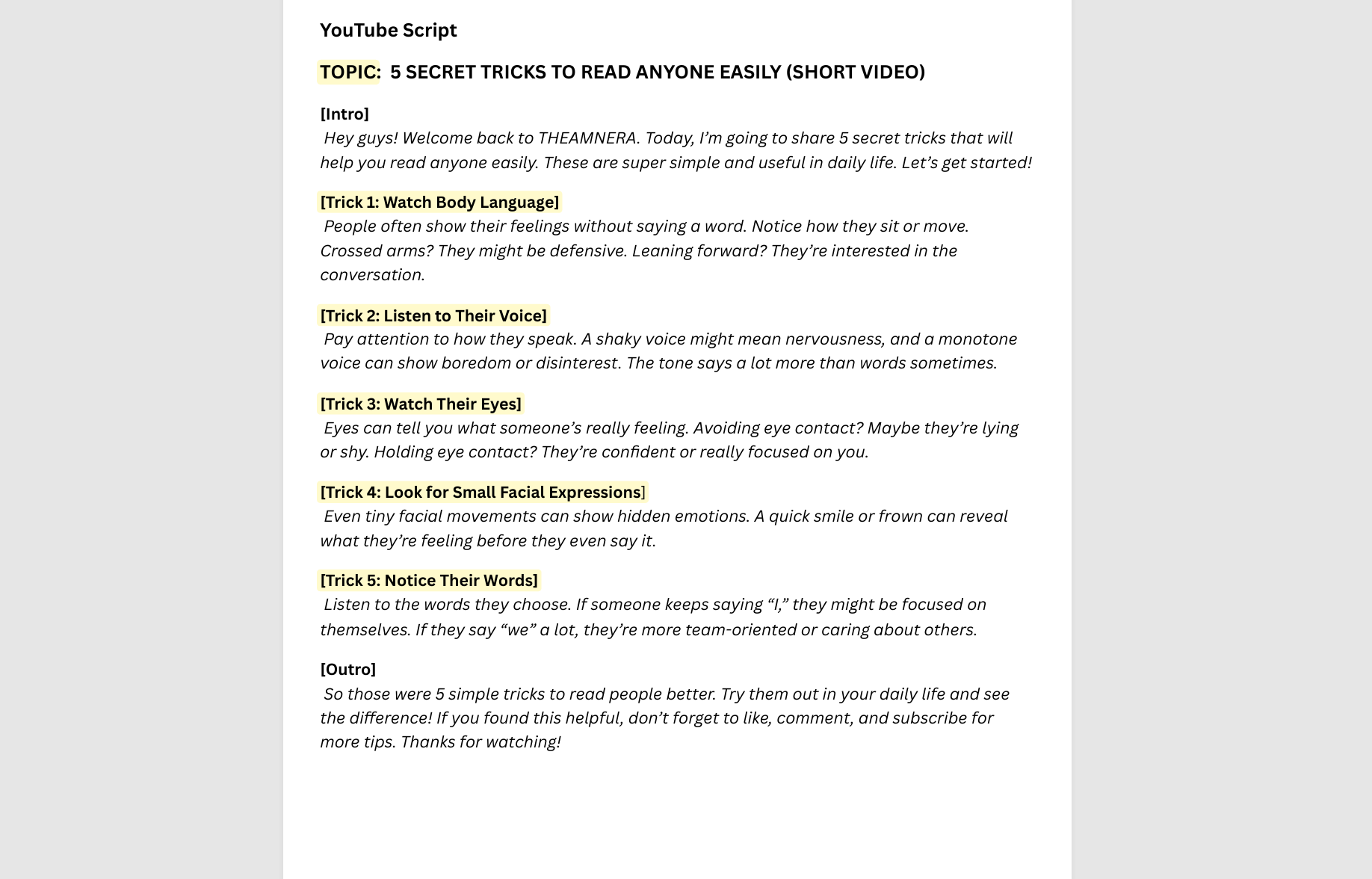 YouTube Content Writing + Thumbnail &amp;amp; Editing Sample